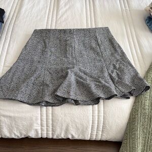 H&M Gray and Black Skater Skirt